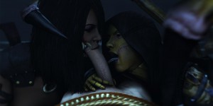 D'Vorah and Mileena's Pre-Match Warmup CGI Girl DarkDreams vr porn video vrporn.com virtual reality